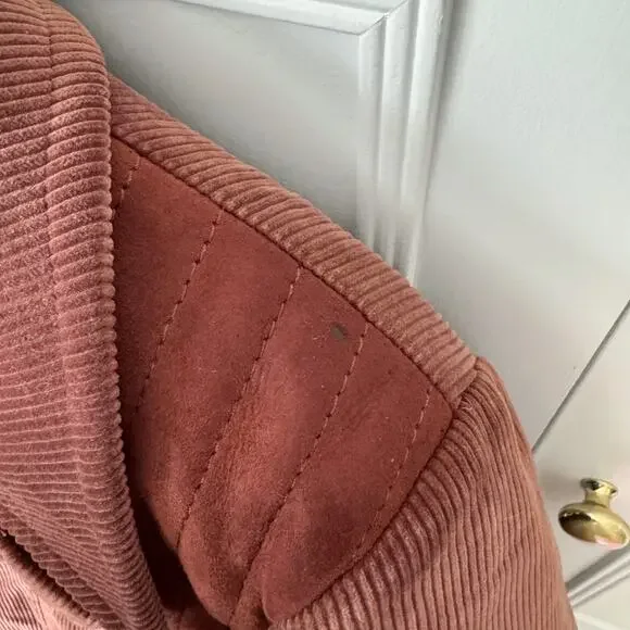 Vintage 70's Sears Men's Brown Corduroy Cotton Wool Country Coat Size 44 - Picture 6 of 8